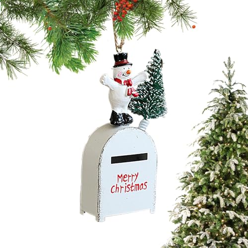 Nlrlo Weihnachten Eisen Ornament Kreativer Metall Briefkasten Weihnachtsbaum Ornament | Vista Print Kleine Dekorative Eisen Merry Christmas Mailbox Kreative Weihnachtsbaum Briefkasten Anhänger